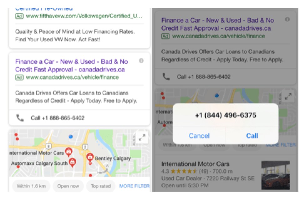 Setting up website phone call tracking