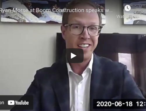 Ryan Morse at Boom Construction speaks with Rod Anderson of Smile with Sandbox, Business Hero Story